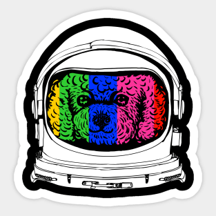 Astronaut Poodle Sticker